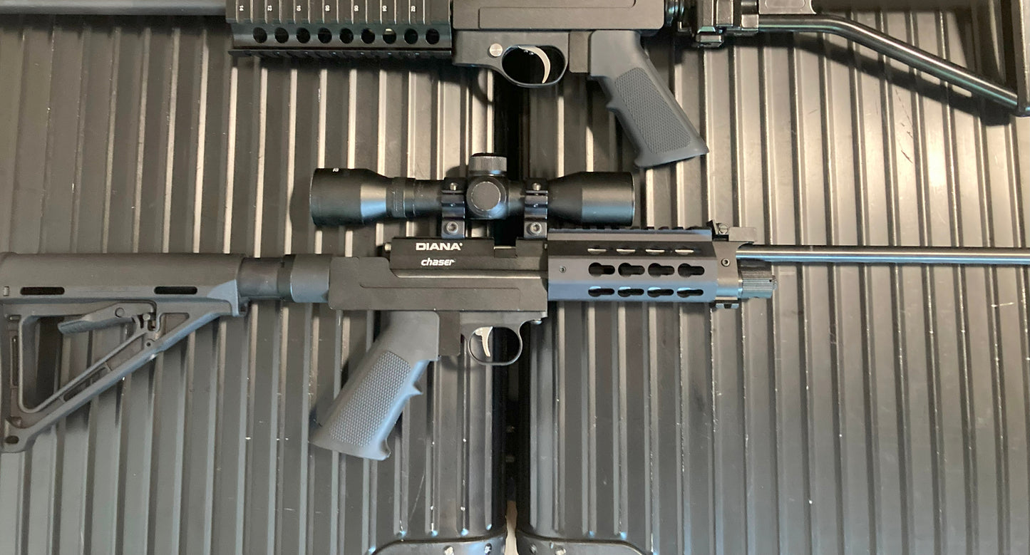 Aluminum Bodykit AR15 style for Diana Chaser Bandit Airbug Stormrider Trailscout, (Artemis Snowpeak SMK) CP1 CP2 PP800 PR900 CR600